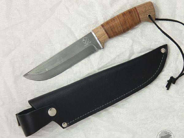 Нож Буйвол, сталь - инструментальная (ХВГ), рукоять - кожа