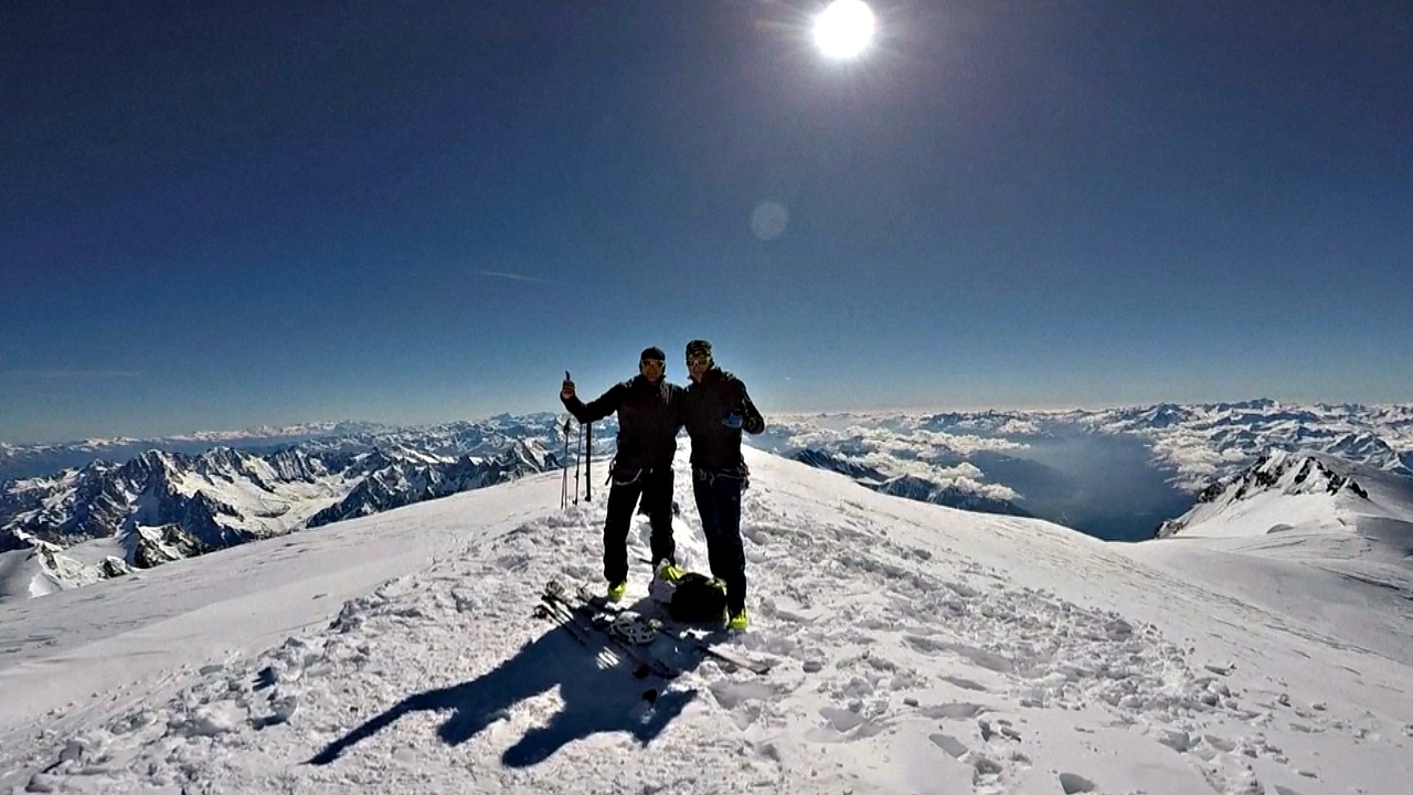 Ски-альпинисты покорили пик Дюфур и Монблан за 50 часов