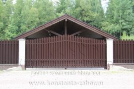 Забор из металлического штакетника