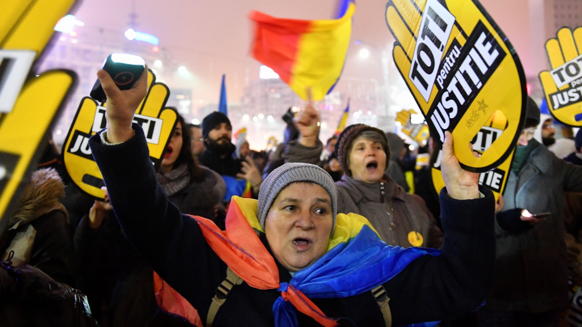 Масштабный протест против судебной реформы вновь прошёл в Бухаресте