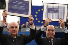 Европарламент вручил премию имени Сахарова венесуэльским оппозиционерам