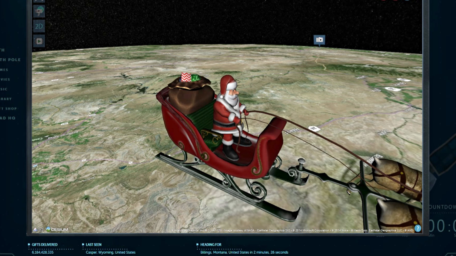 Проследить за передвижением Санта-Клауса на санях стало проще