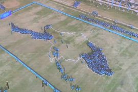 Почти 3500 человек сформировали карту Мьянмы ради рекорда Гиннесса