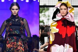 PFW: викторианская элегантность от Эли Сааба и яркие краски от Valentino