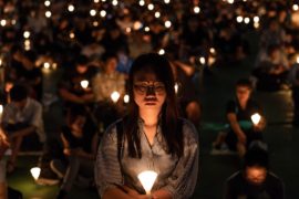 В Гонконге почтили память погибших в бойне на площади Тяньаньмэнь