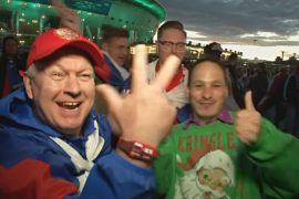 ЧМ-2018: российские болельщики радуются после победы над Египтом