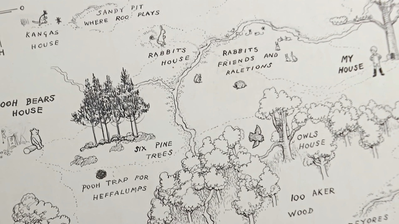 Карту Стоакрового леса из книги о Винни-Пухе продадут на аукционе