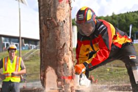 Чемпионат лесорубов прошёл в Норвегии