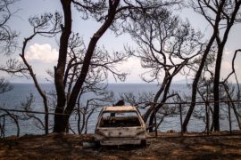 Греческий курорт Мати после пожара остаётся городом-призраком