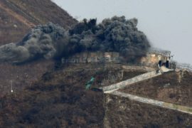 КНДР обнародовала видео с уничтожением своих пограничных постов