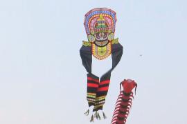 Медведи и портрет Майкла Джексона взмыли в небо над Хайдарабадом