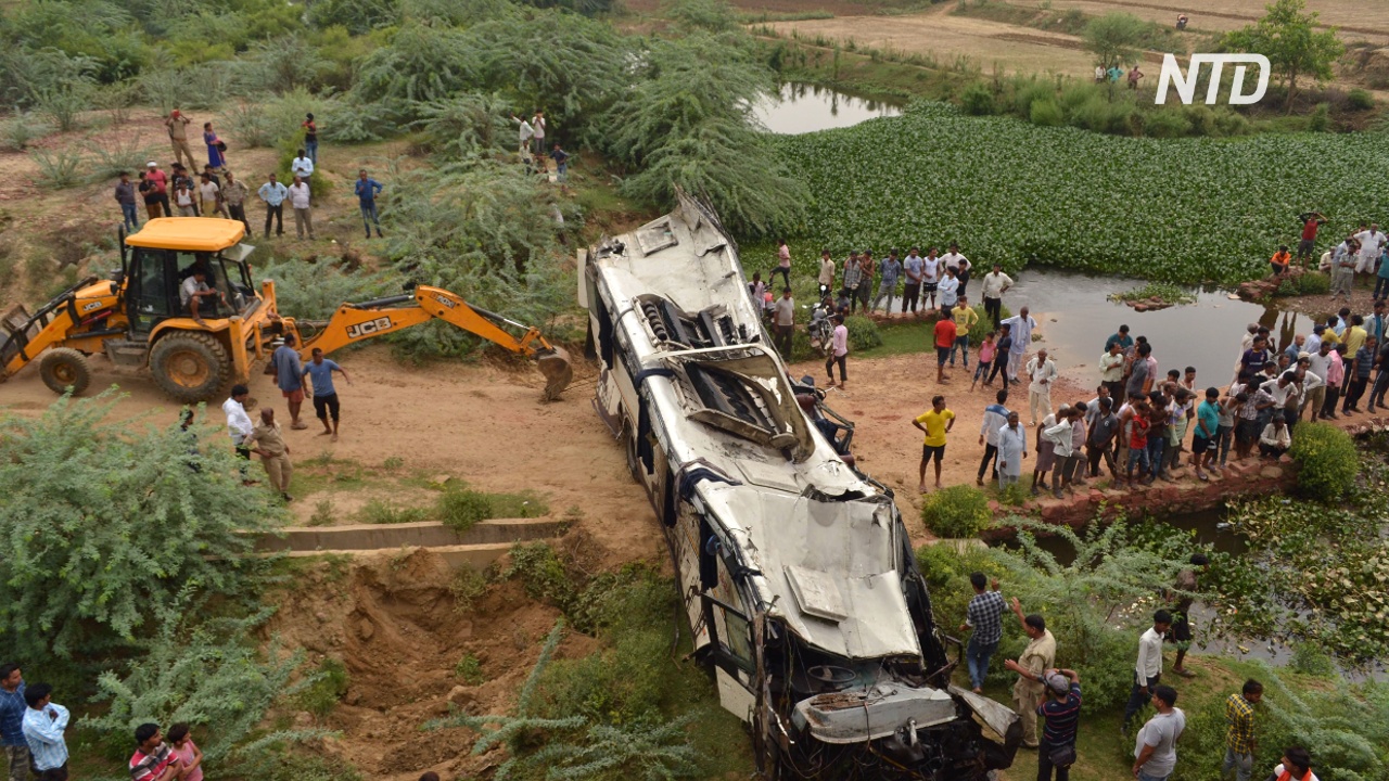 Водитель уснул за рулём: 29 человек погибли в Индии