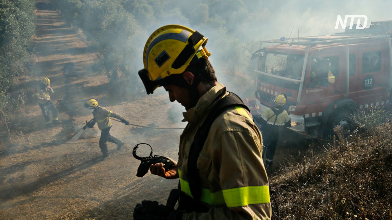 Лесные пожары полыхают недалеко от Мадрида