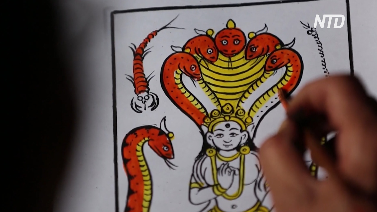 Непальские художники-читракары стараются сохранить традиционное искусство