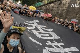 350 тысяч гонконгцев вышли на марш несмотря на запрет