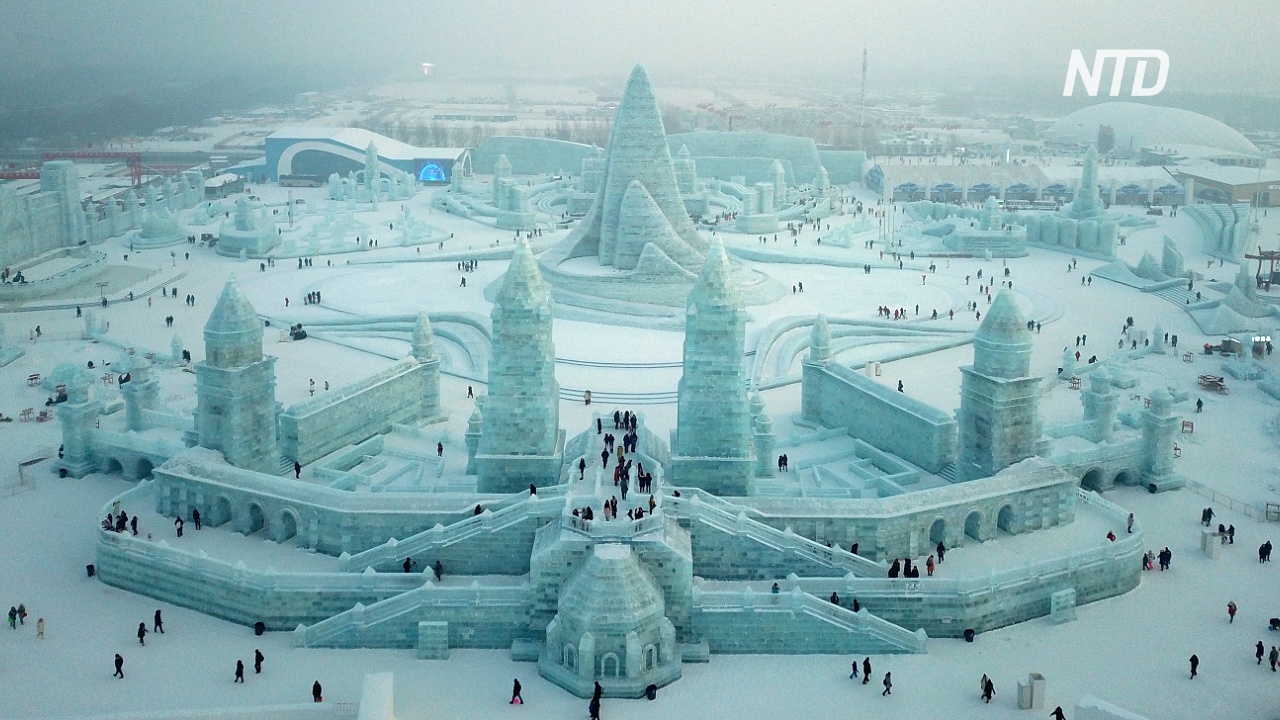В Харбине создают прекрасные ледовые скульптуры