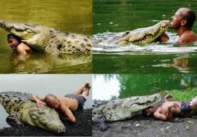 Крокодил, которого считали монстром, дружил с мужчиной 20 лет