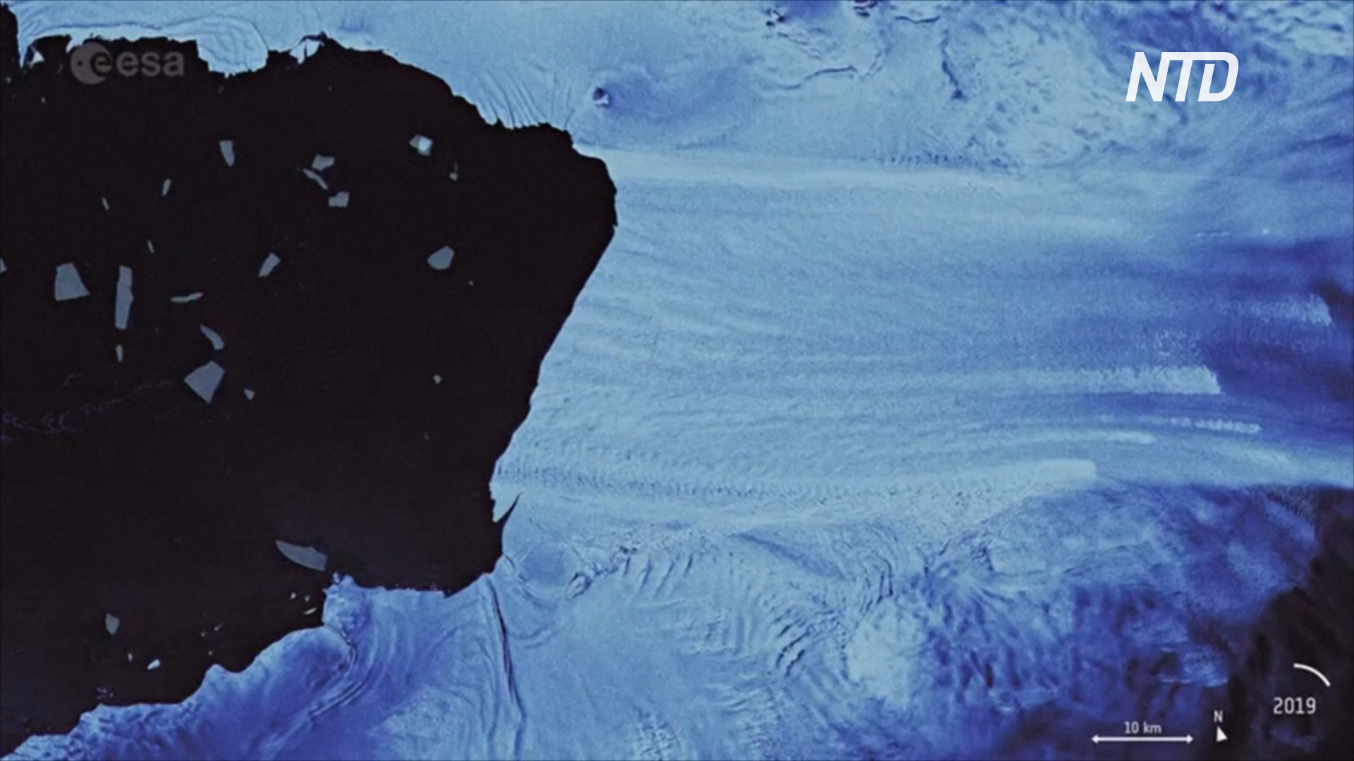 В Антарктиде от ледника откололся айсберг размером с Владивосток
