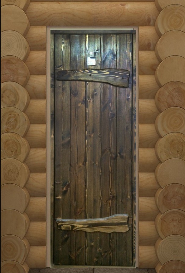 Деревянная дверь для бани «Русь»