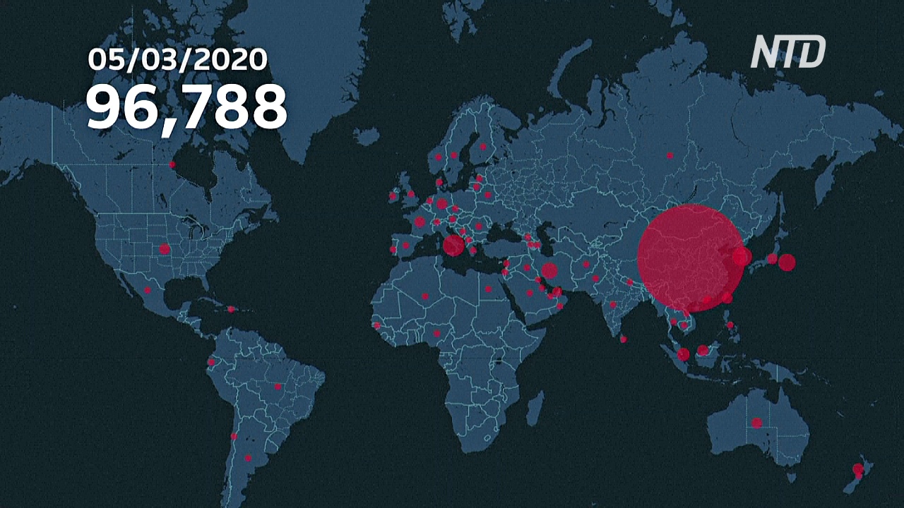 Интерактивная карта показывает масштаб охвата коронавирусом