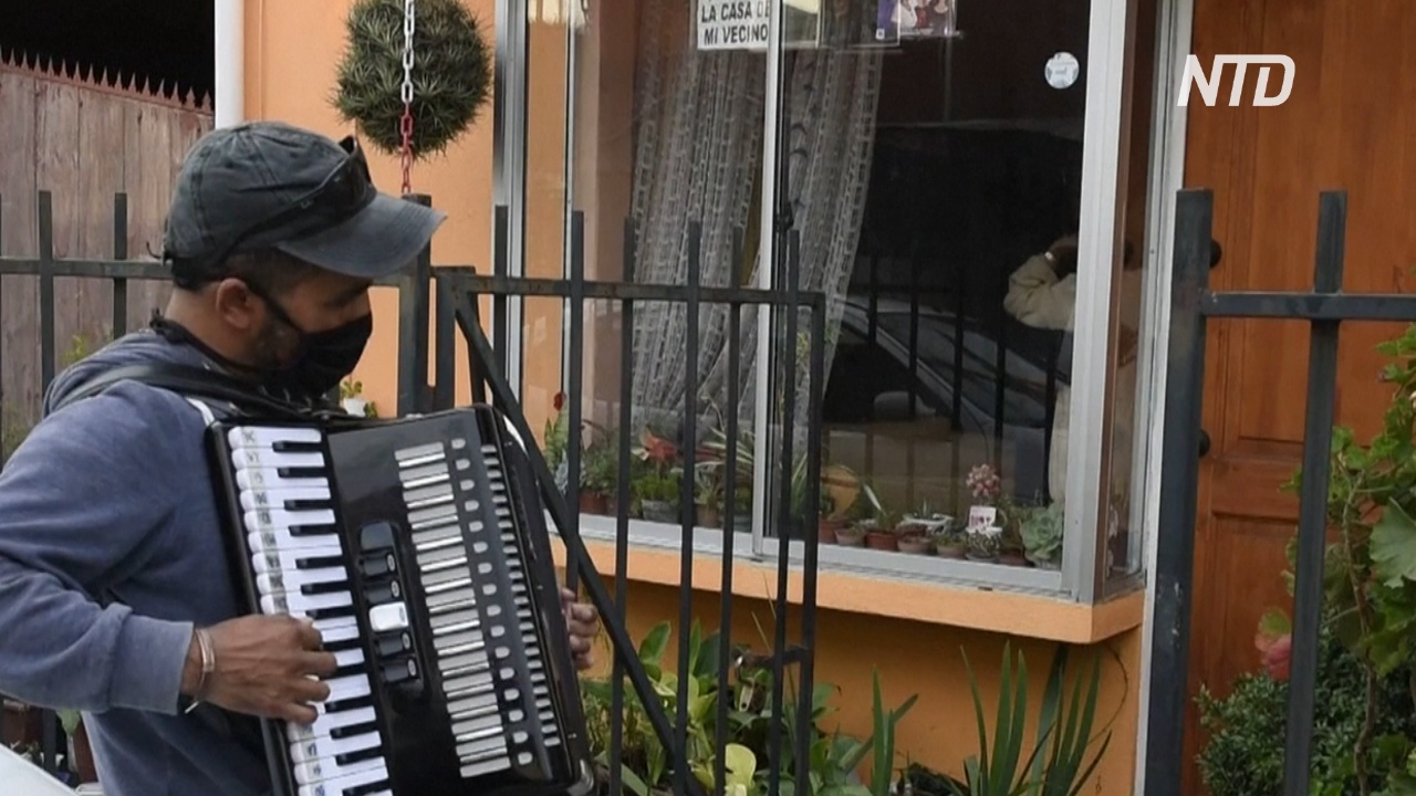 Чилиец каждый день играет вальсы перед окнами самозолировавшихся родителей