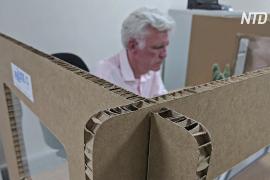 Британская компания делает офисные перегородки из картона