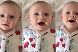 Как реагирует на голос малышка, которой впервые включили слуховой аппарат