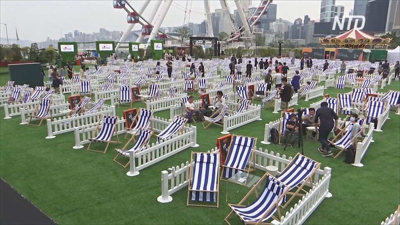 В Гонконге открылся парк развлечений, приспособленный к соцдистанцированию