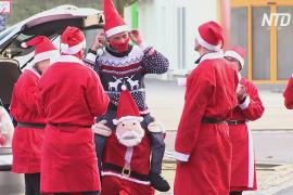 Карантин в Германии не помешал забегу Санта-Клаусов