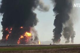 Взрыв и пожар: на границе Афганистана сгорели 500 бензовозов и грузовиков