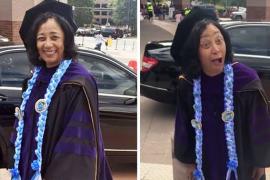 Как дети поздравили 64-летнюю маму с получением диплома