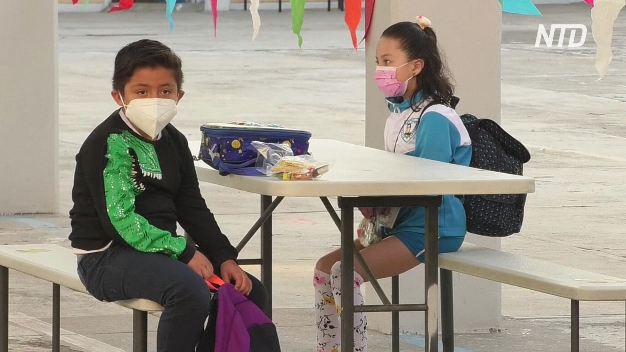 В Мексике школьники возвращаются за парты на фоне ослабления вспышки COVID