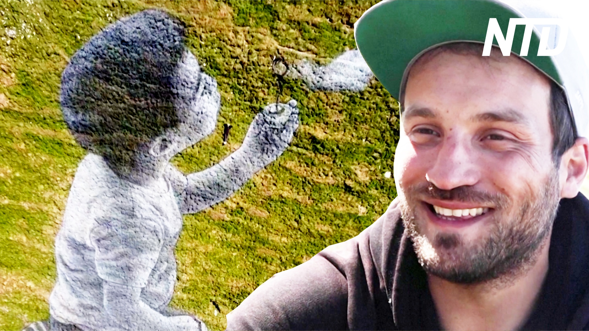 Живопись на траве: гигантская картина на горе в Швейцарии