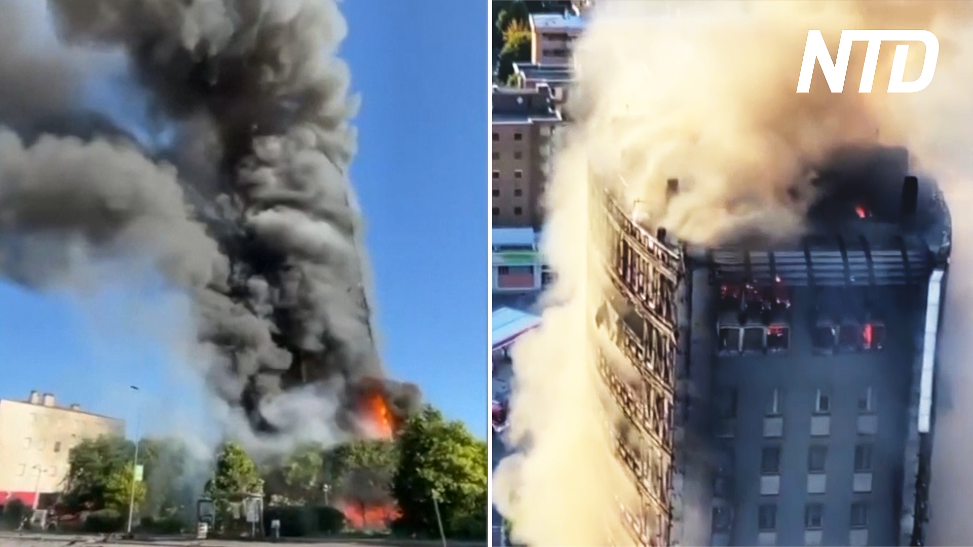 В Милане сгорела жилая многоэтажка