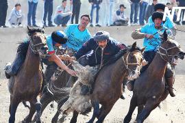 Охота с беркутом и собачьи бега: фестиваль игр кочевников в Кыргызстане