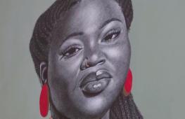 Нигерийка рисует картины шариковой ручкой