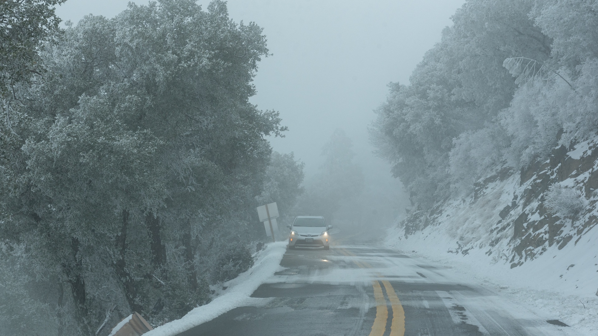 Неожиданная погода: в Калифорнии играют в снежки