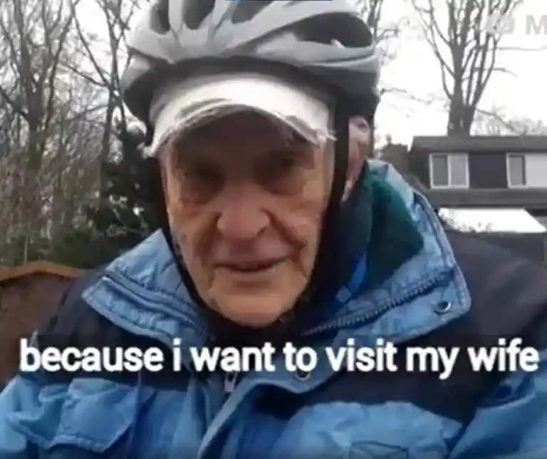 Куда 90-летний голландец уже 7 лет ездит на велосипеде