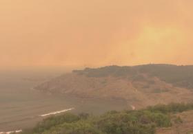 Лесные пожары бушуют на границе Испании и Франции