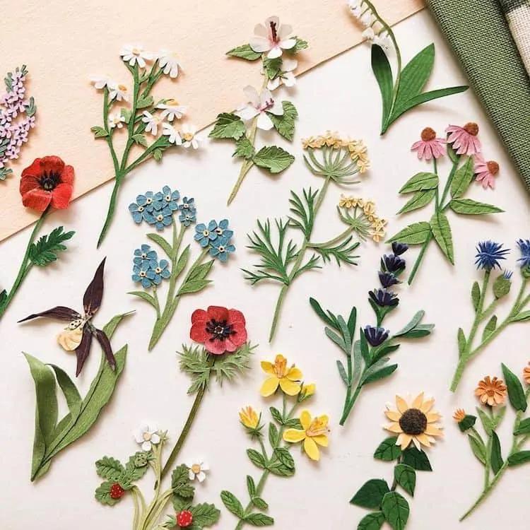 Миниатюрные цветы: произведения искусства из бумаги