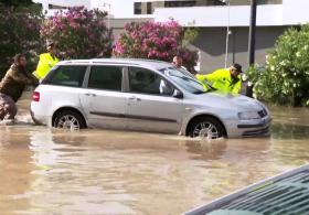 Ливни затопили испанскую Сарагосу