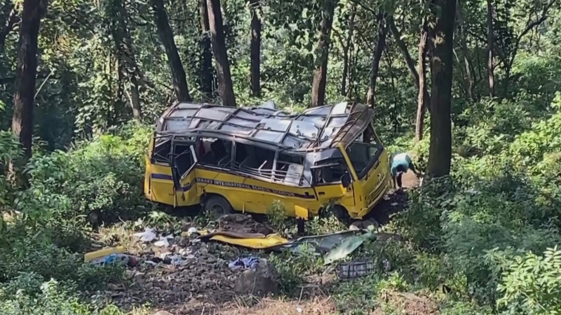 Автобус упал в ущелье в Индии: семеро погибших