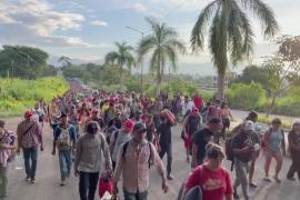 Огромный караван мигрантов идёт с юга Мексики к границе США