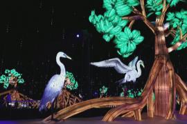 В Париже светящиеся инсталляции приглашают в путешествие по джунглям