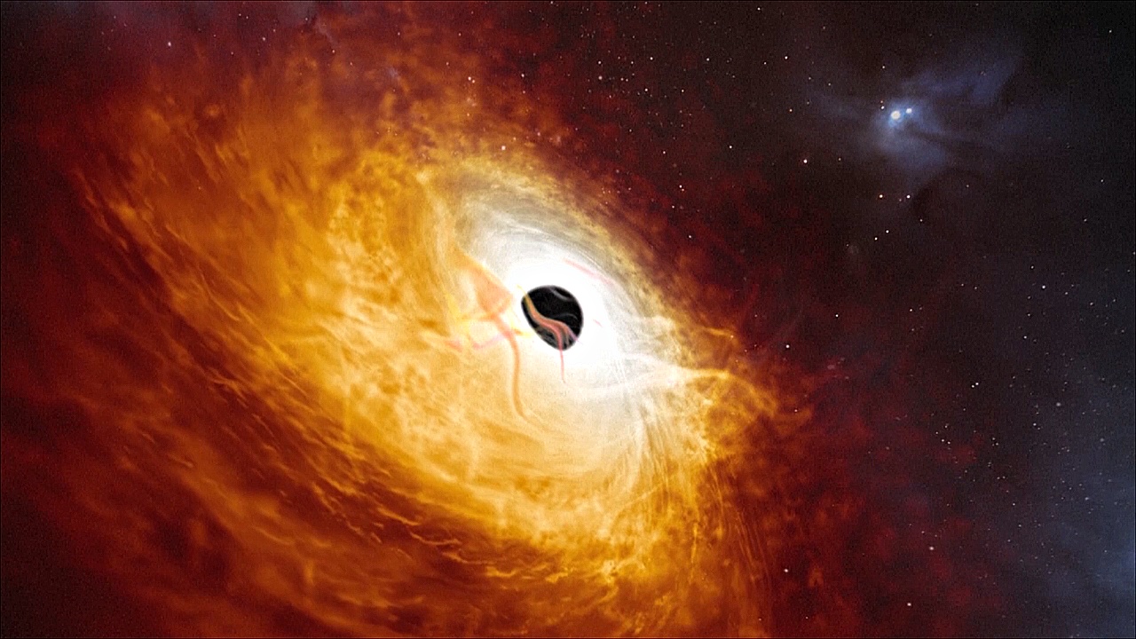 Астрономы нашли самый яркий объект во Вселенной с чёрной дырой в центре