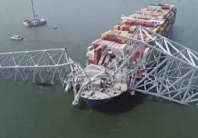 Обрушение моста в Балтиморе: шестеро рабочих, возможно, погибли
