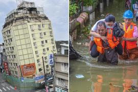 Афтершоки на Тайване и сильные наводнения в Китае