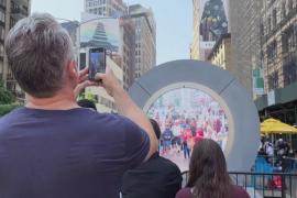 Необычная инсталляция: видеопортал связал Нью-Йорк с Дублином