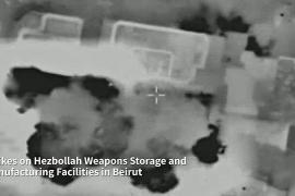 Израиль показал уничтожение складов «Хезболлы» в Бейруте