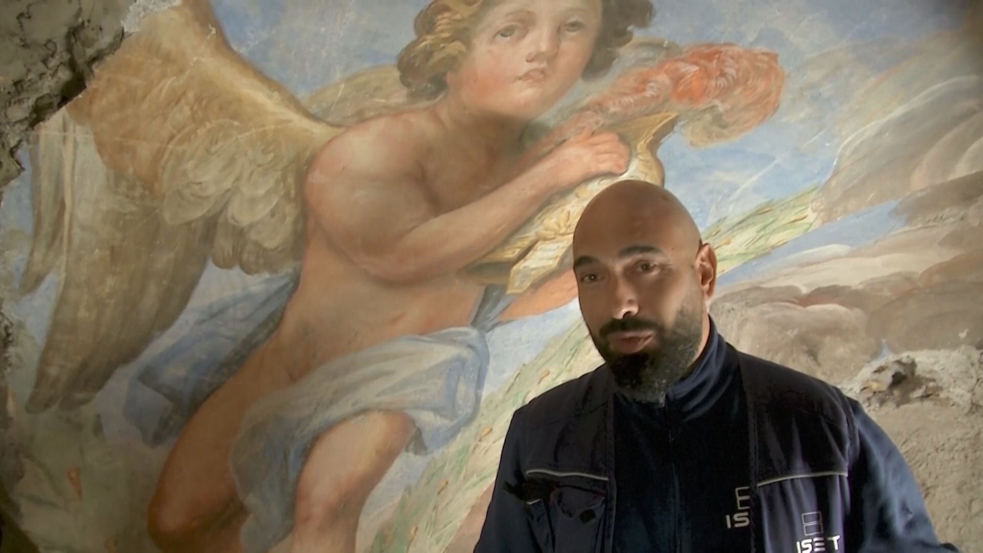 Фрески XVII века случайно нашли на старинной вилле в Риме Фрески XVII века случайно нашли на старинной вилле в Риме